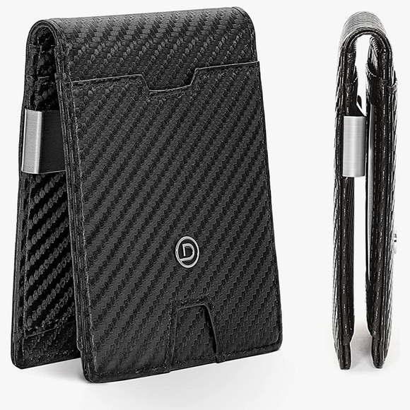 DHLD Other - DHLD Mens Slim Bifold Minimalist Wallets with Money Clip - Black -Price is firm!